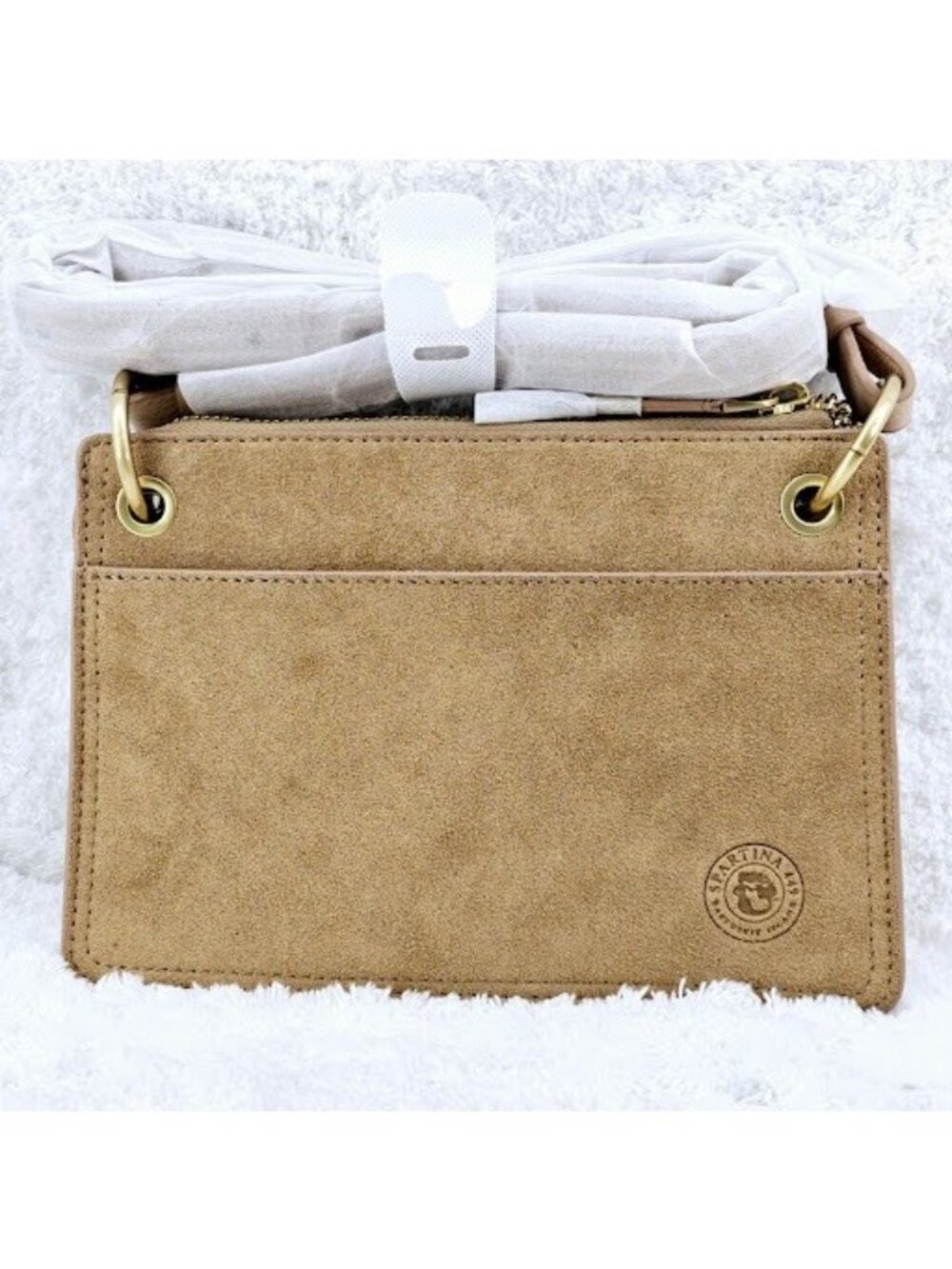 SPARTINA 449 Siren Carrie Putty Suede Leather Crossbody & La Petite Wallet NWT - Picture 6 of 16